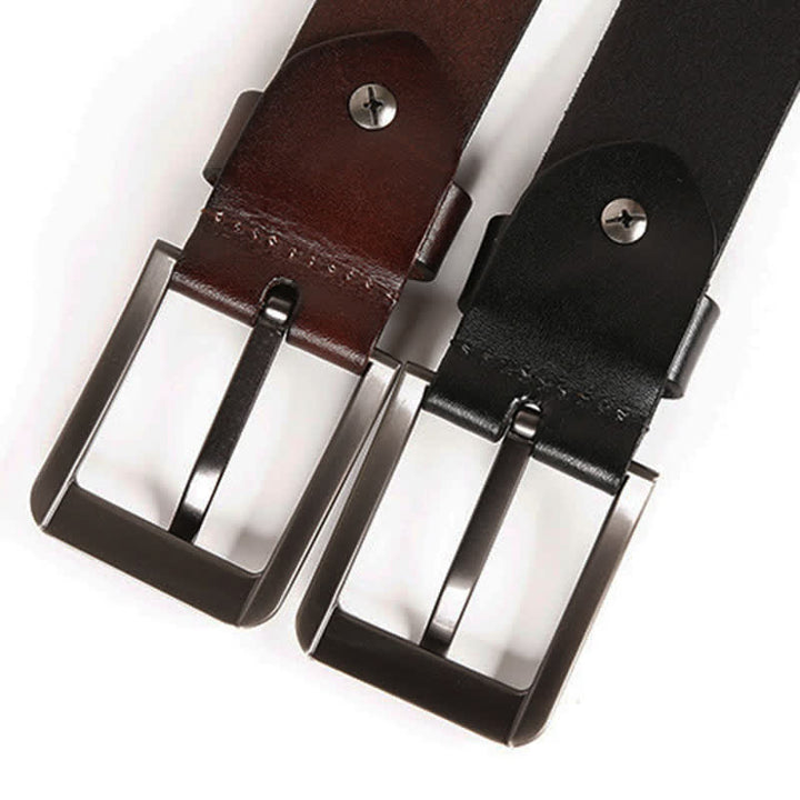 Cinturón de cuero con remaches de metal pesado para jeans de motocicleta