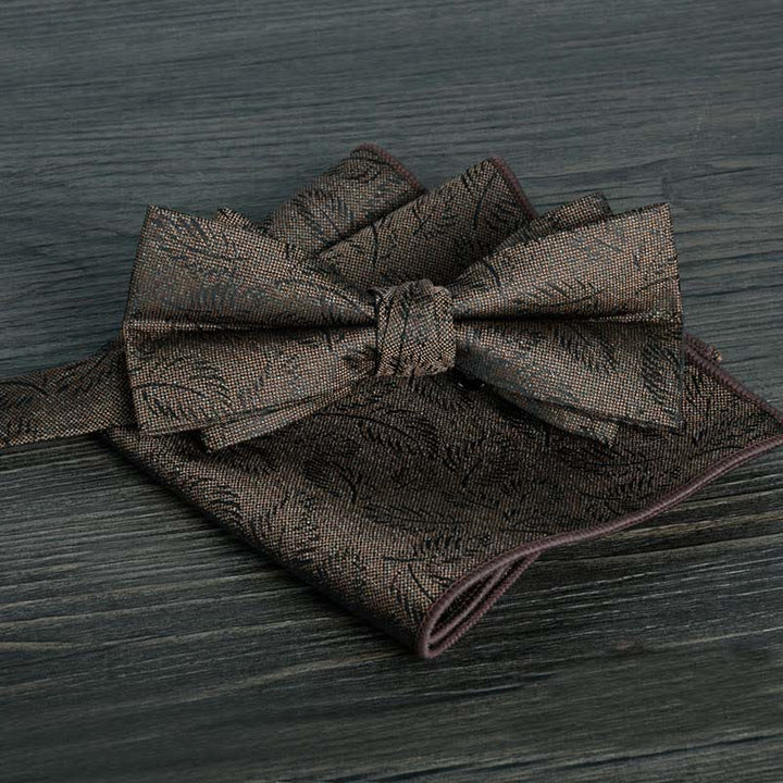 Conjunto de 2 pajaritas formales de boda con lunares y flores para hombre