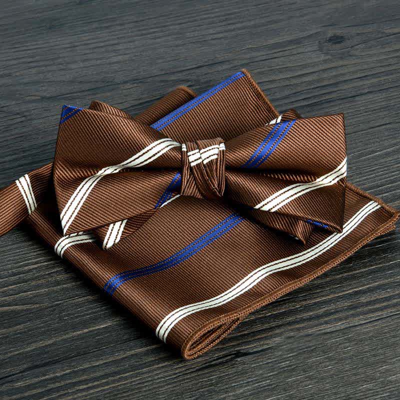 Conjunto de 2 pajaritas formales de boda con lunares y flores para hombre