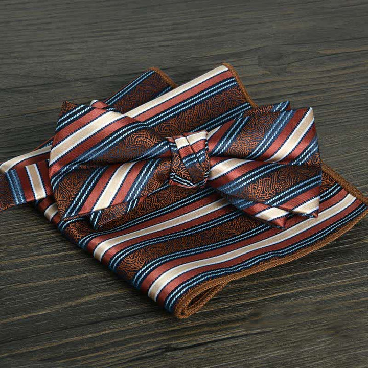 Conjunto de 2 pajaritas formales de boda con lunares y flores para hombre