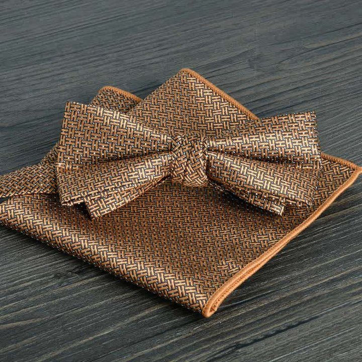 Conjunto de 2 pajaritas formales de boda con lunares y flores para hombre