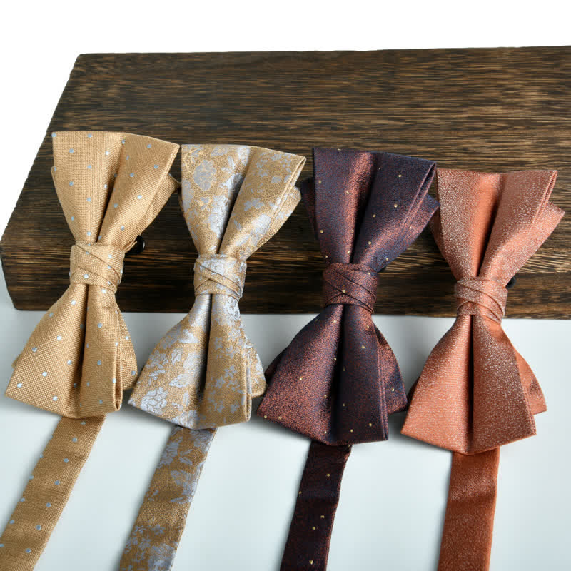 Conjunto de 2 pajaritas formales de boda con lunares y flores para hombre