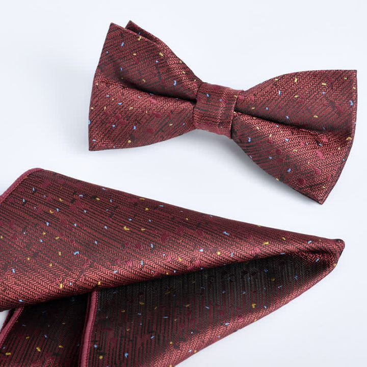 Conjunto de 2 pajaritas formales de negocios color burdeos para hombre