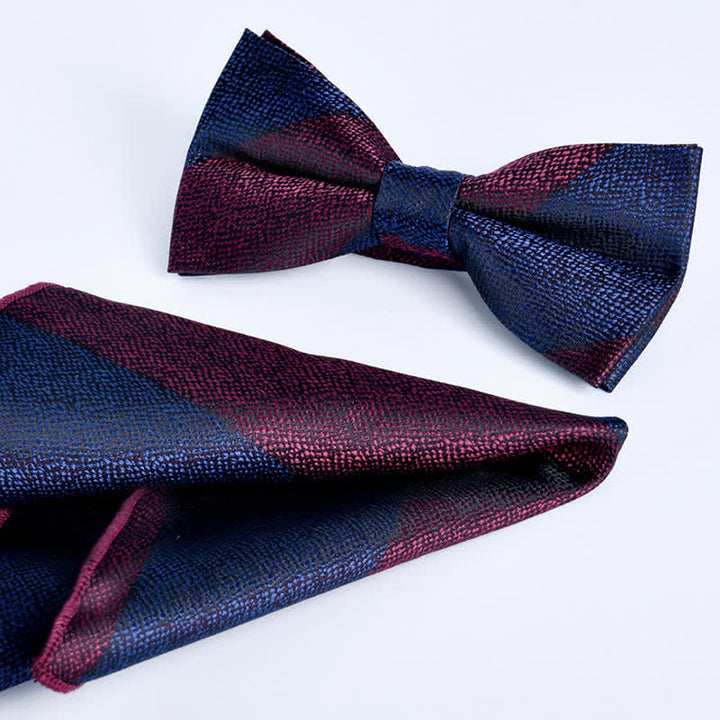 Conjunto de 2 pajaritas formales de negocios color burdeos para hombre