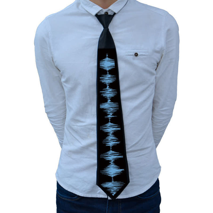 Corbata LED que brilla en la oscuridad con control de voz para fiestas