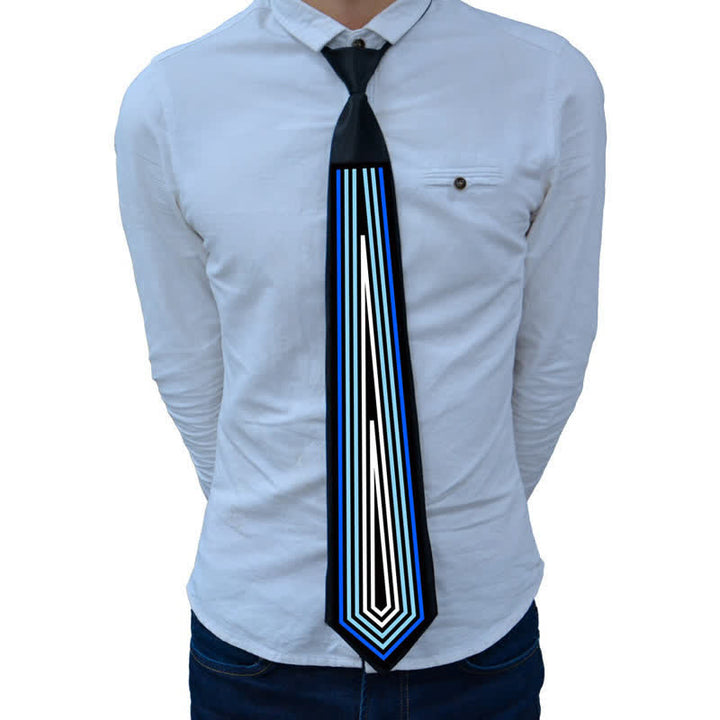 Corbata LED que brilla en la oscuridad con control de voz para fiestas