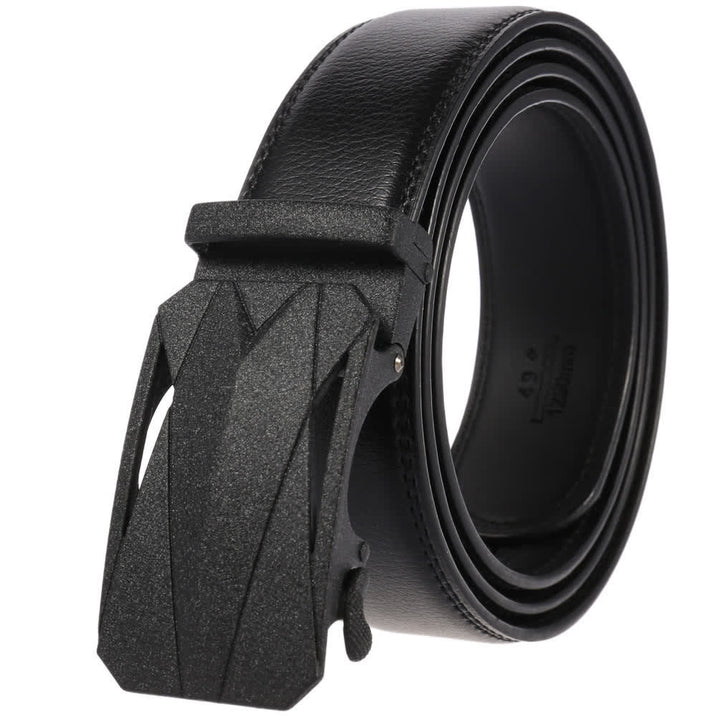 Cinturón de cuero con hebilla automática para uso diario y formal para exteriores para hombre