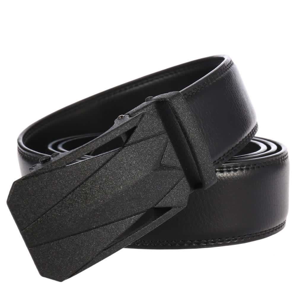 Cinturón de cuero con hebilla automática para uso diario y formal para exteriores para hombre