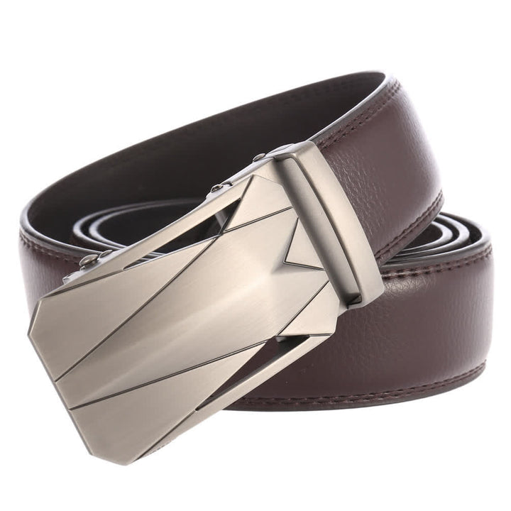 Cinturón de cuero con hebilla automática para uso diario y formal para exteriores para hombre