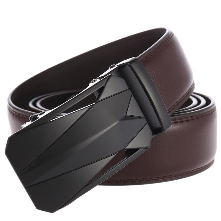 Cinturón de cuero con hebilla automática para uso diario y formal para exteriores para hombre