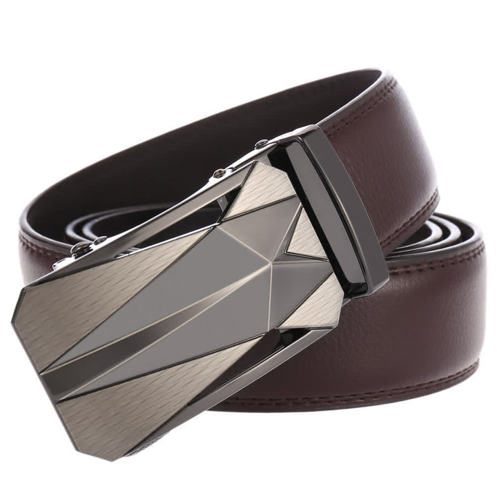 Cinturón de cuero con hebilla automática para uso diario y formal para exteriores para hombre