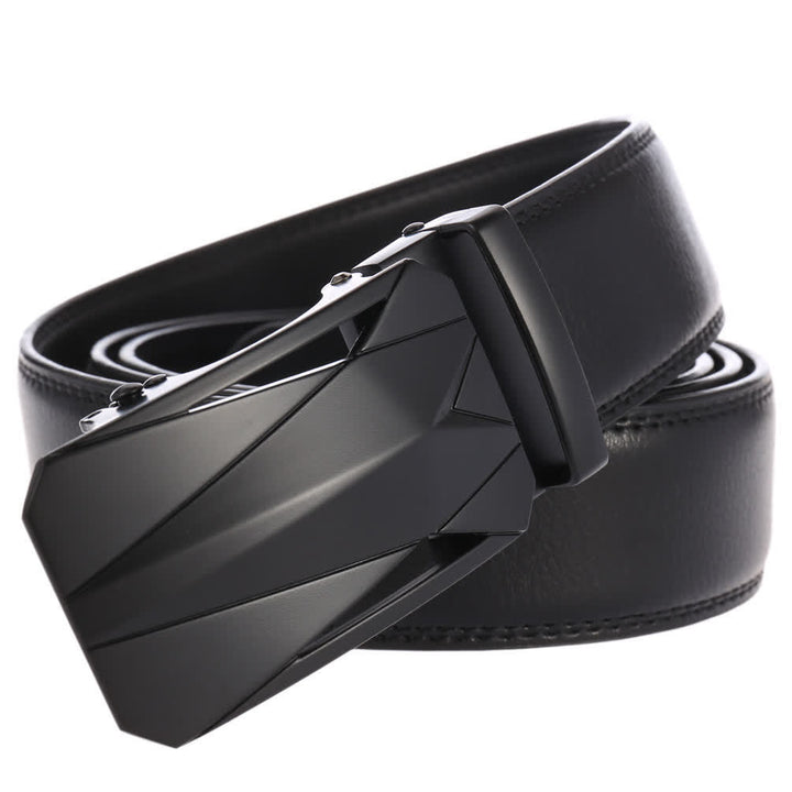 Cinturón de cuero con hebilla automática para uso diario y formal para exteriores para hombre