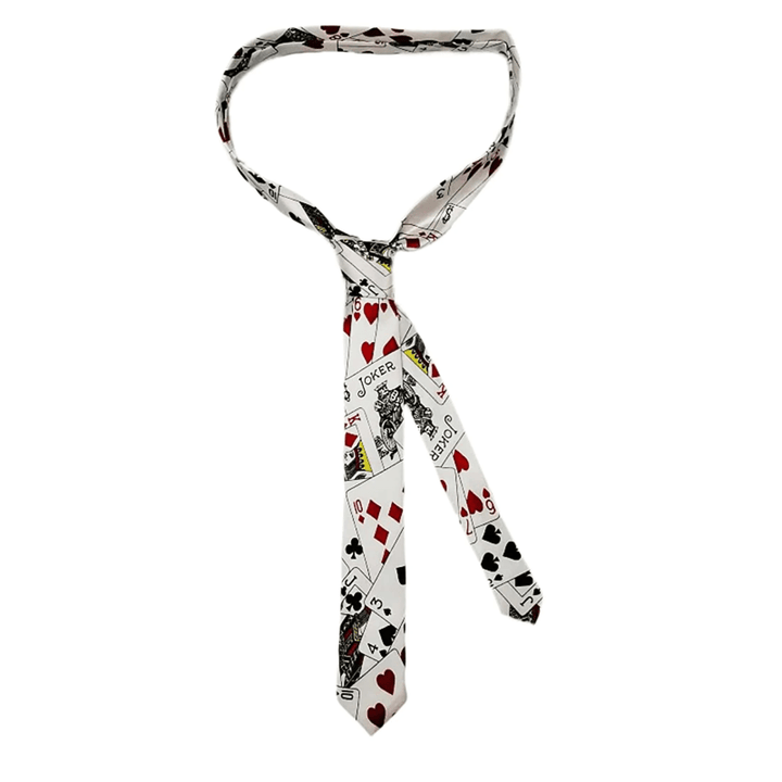 Corbata para hombre con temática de naipes de póquer