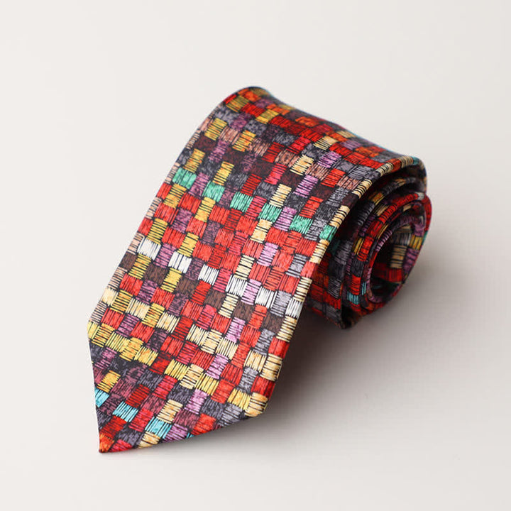 Corbata para hombre con estampado de animales y flores en el jardín