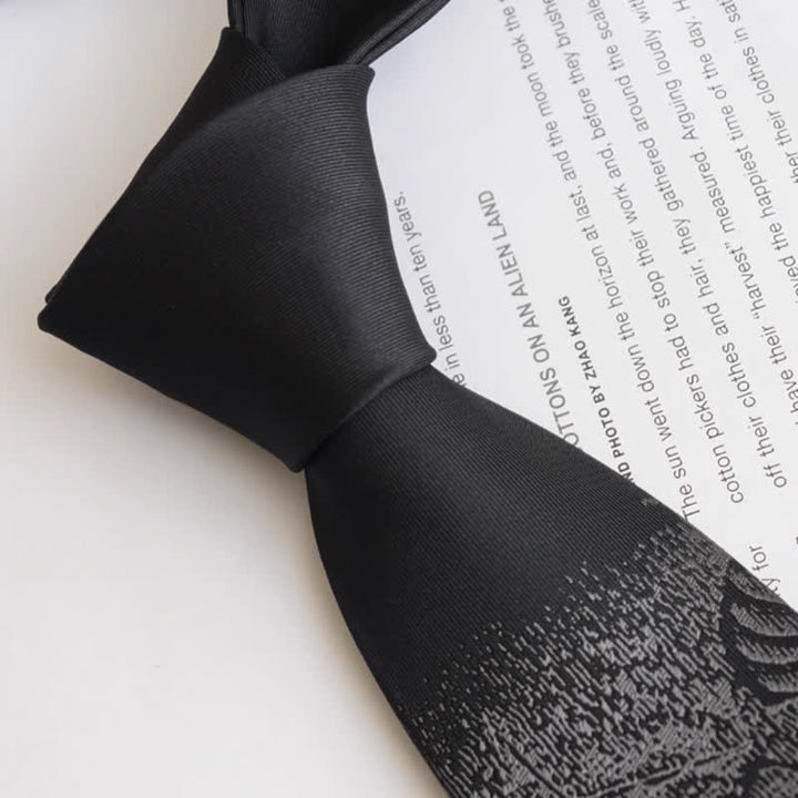 Corbata negra con el código de Hammurabi para hombre