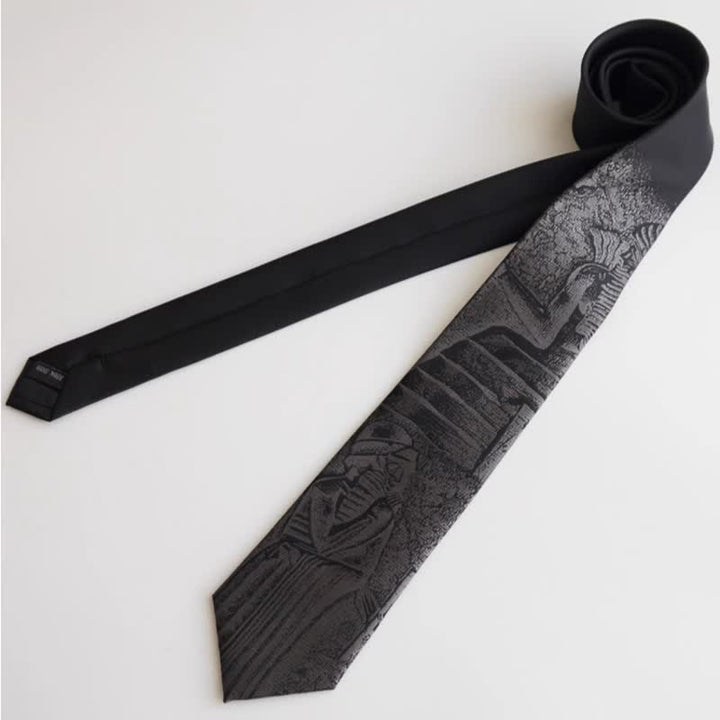 Corbata negra con el código de Hammurabi para hombre