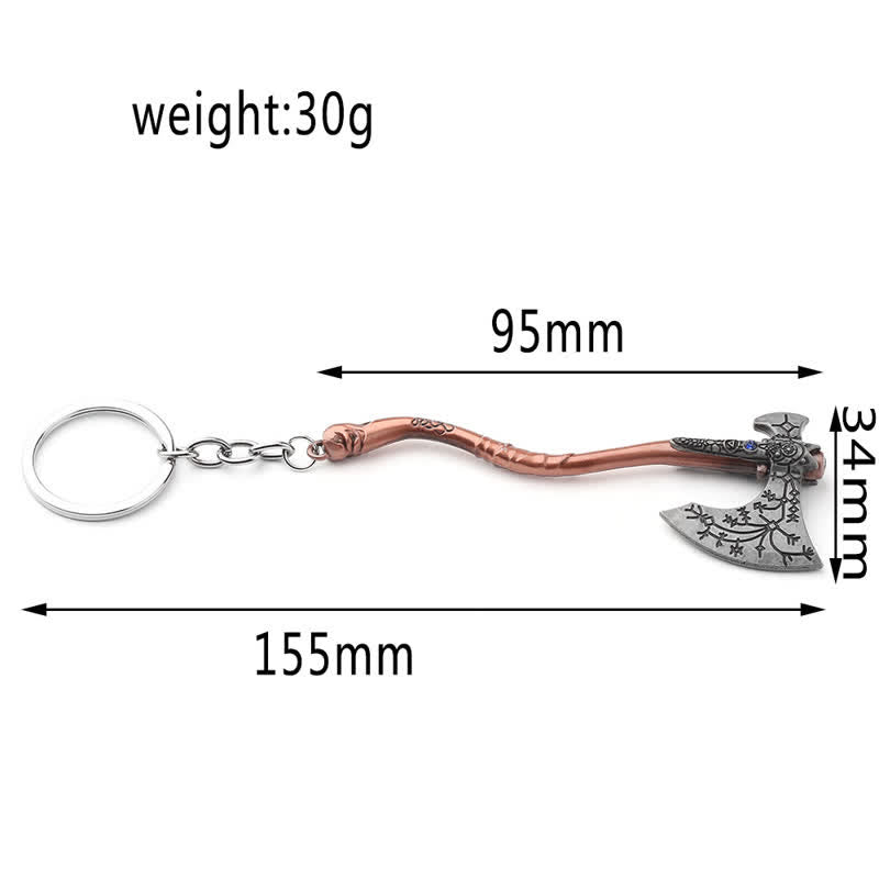 Llavero con colgante decorativo de juego de hacha vikinga