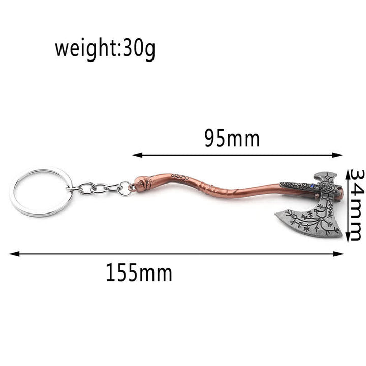 Llavero con colgante decorativo de juego de hacha vikinga