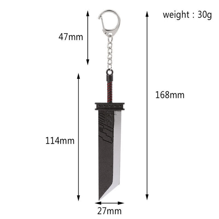 Llavero colgante con modelo de arma espada