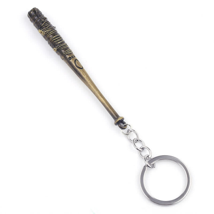 Llavero con colgante de bate de béisbol con púas elegante