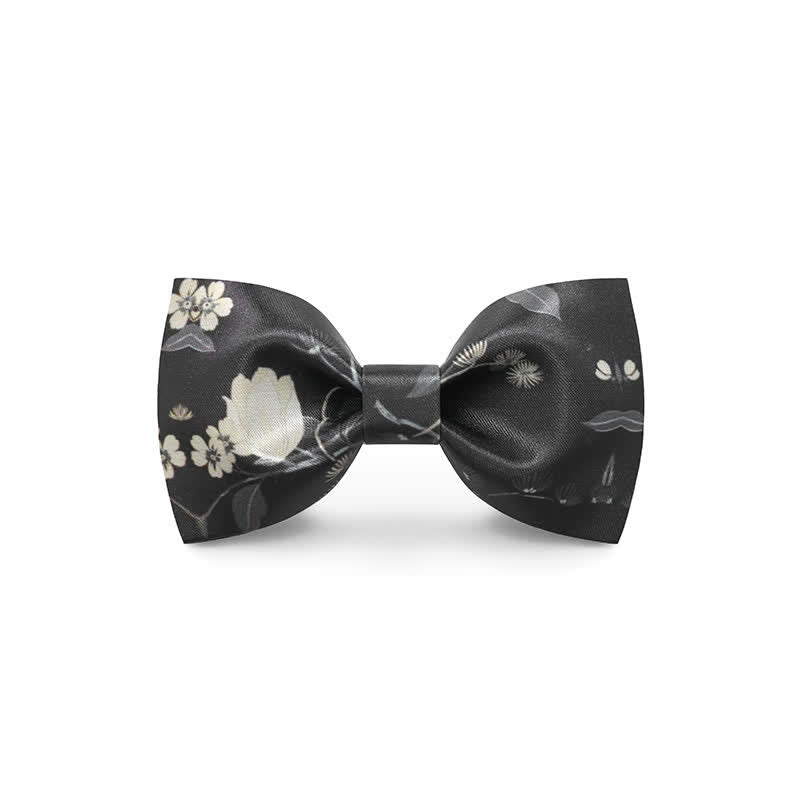Pajarita de boda con estampado de flores rojas para hombre