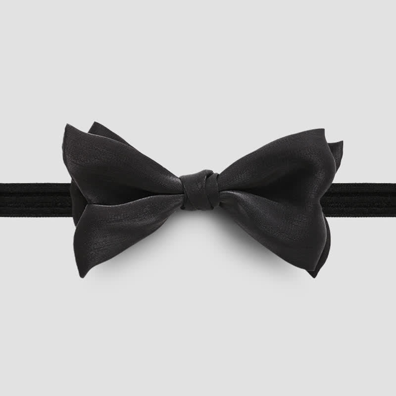 Pajarita para traje de boda con forma de cola de pez brillante para hombre