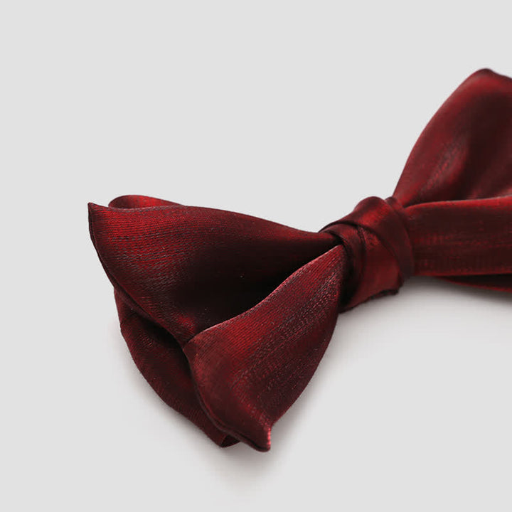 Pajarita para traje de boda con forma de cola de pez brillante para hombre