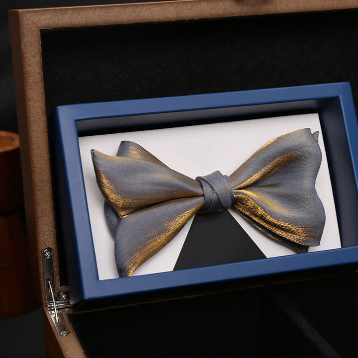 Pajarita para traje de boda con forma de cola de pez brillante para hombre