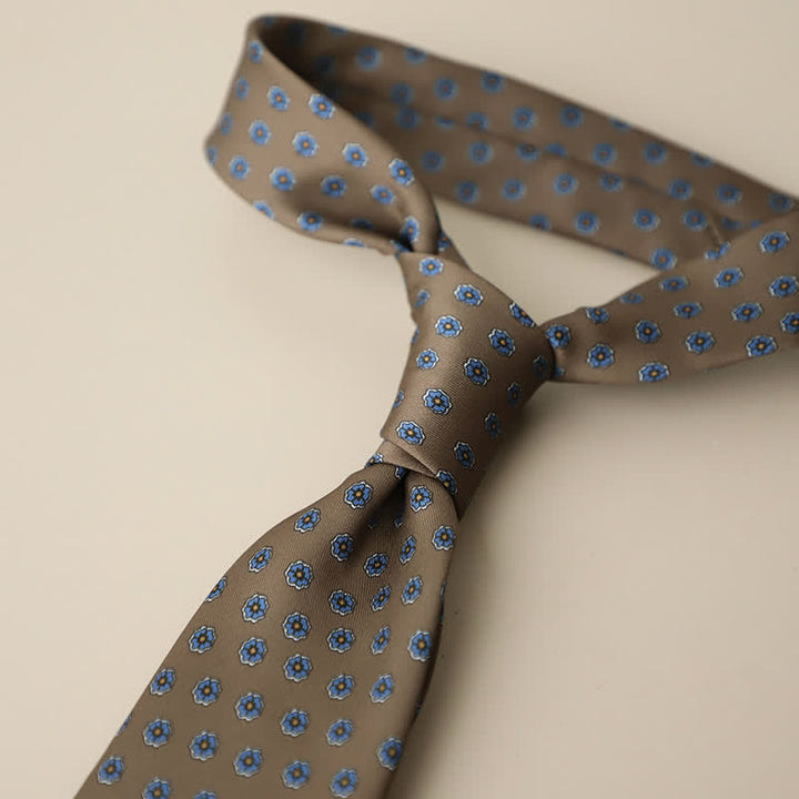 Corbata elegante retro con estampado floral para hombre