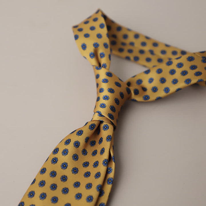 Corbata elegante retro con estampado floral para hombre
