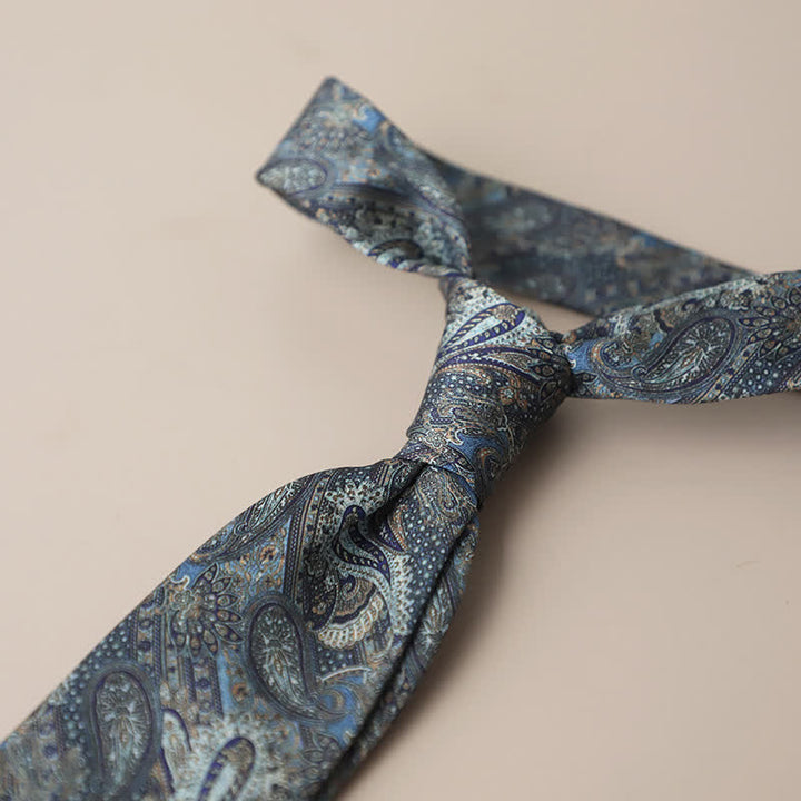 Corbata elegante retro con estampado floral para hombre