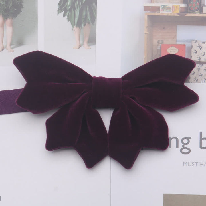 Pajarita con nudo de mariposa de terciopelo retro para hombre