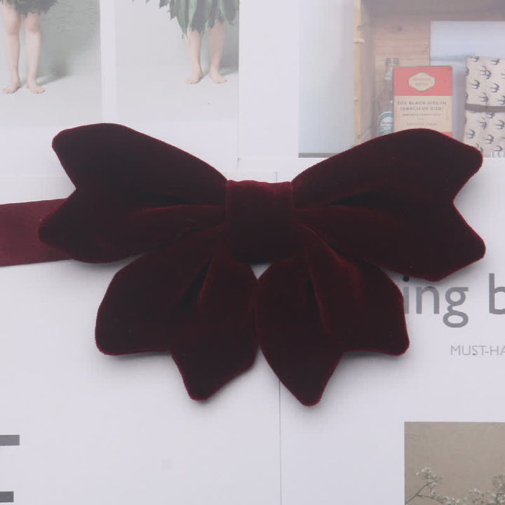 Pajarita con nudo de mariposa de terciopelo retro para hombre