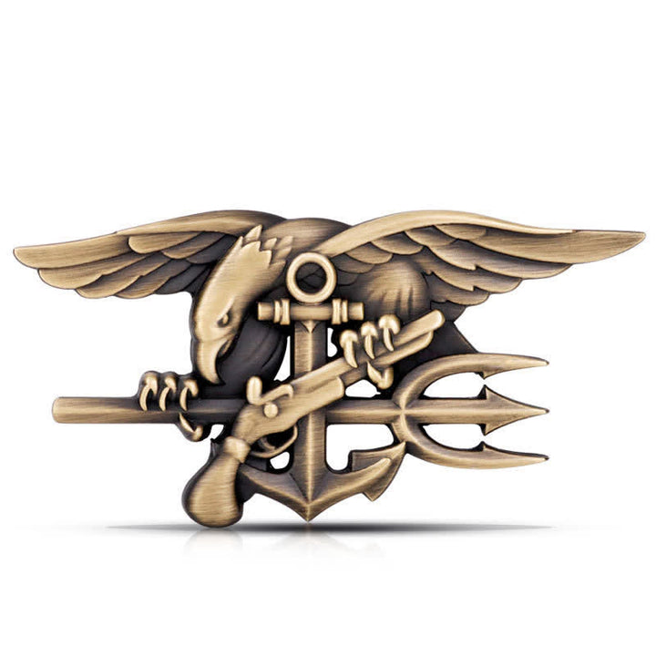 Adhesivo metálico para coche con la insignia del tridente de los Navy Seals
