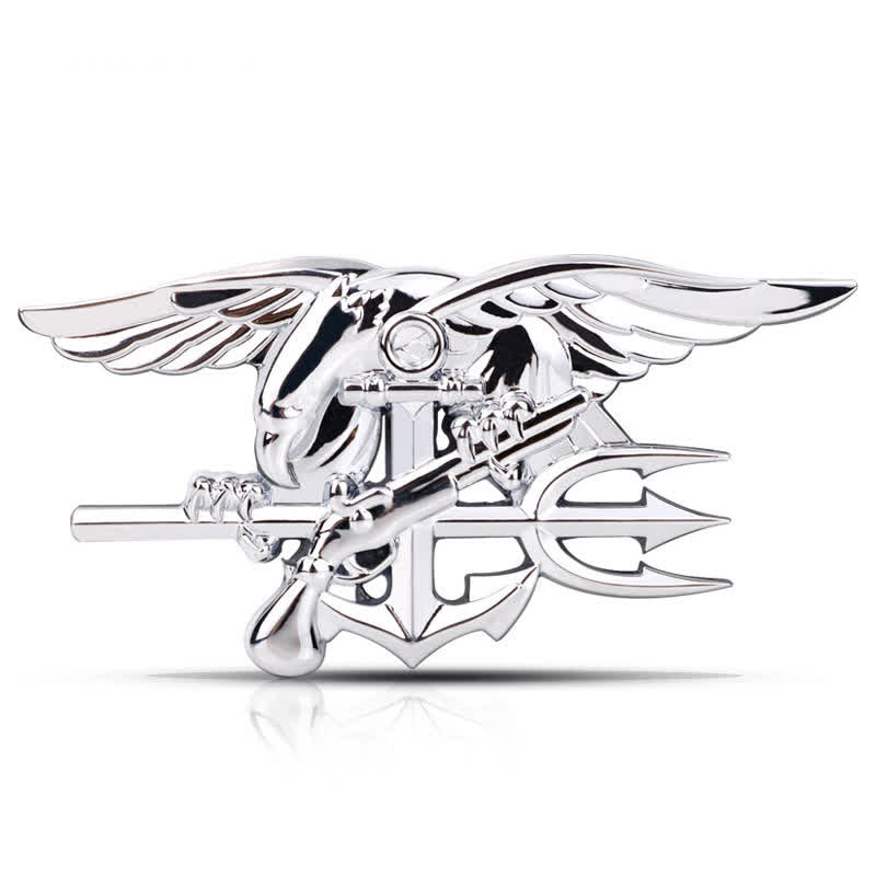 Adhesivo metálico para coche con la insignia del tridente de los Navy Seals