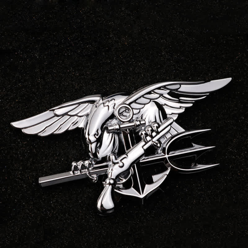 Adhesivo metálico para coche con la insignia del tridente de los Navy Seals