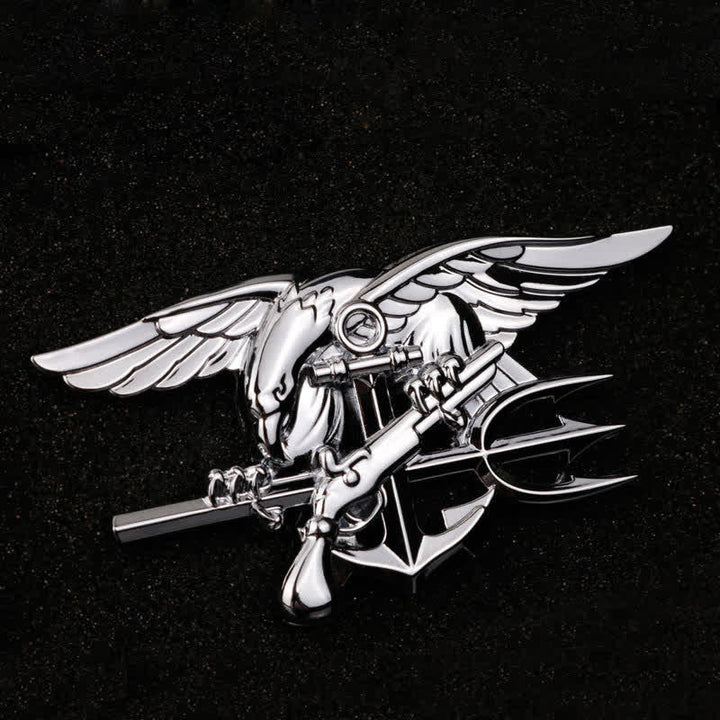 Adhesivo metálico para coche con la insignia del tridente de los Navy Seals