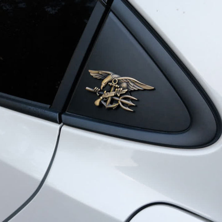 Adhesivo metálico para coche con la insignia del tridente de los Navy Seals