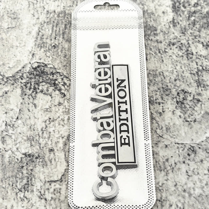 Insignia adhesiva de metal para automóvil de edición de veterano de combate.