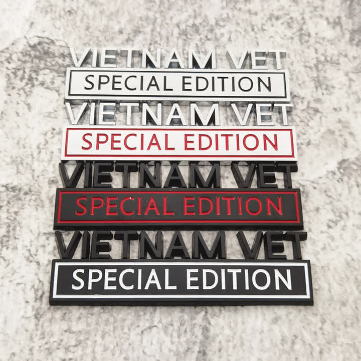 Pegatina de metal para coche con la edición de veteranos de Vietnam