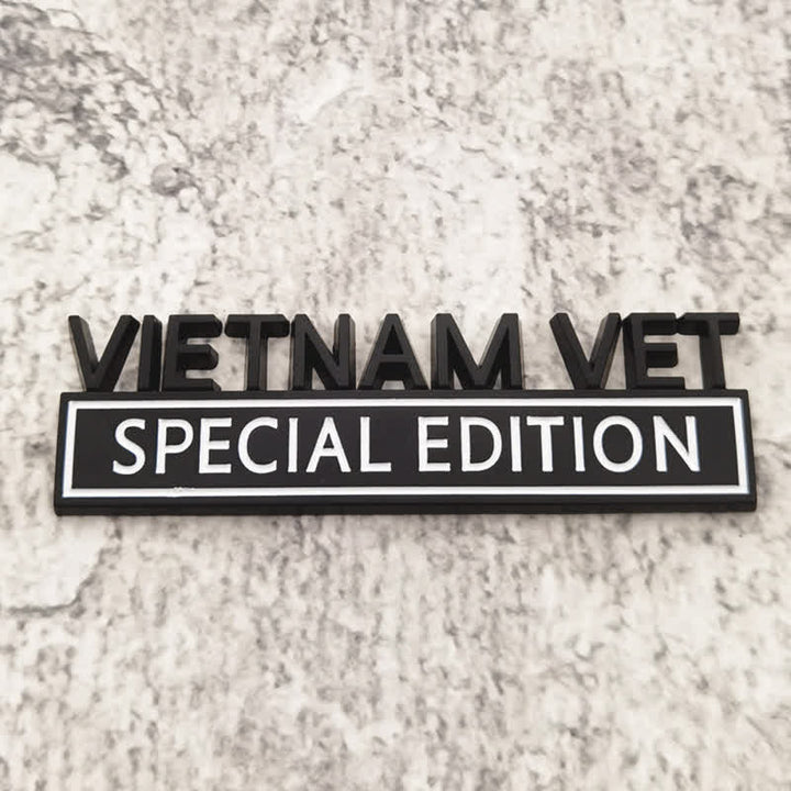 Pegatina de metal para coche con la edición de veteranos de Vietnam