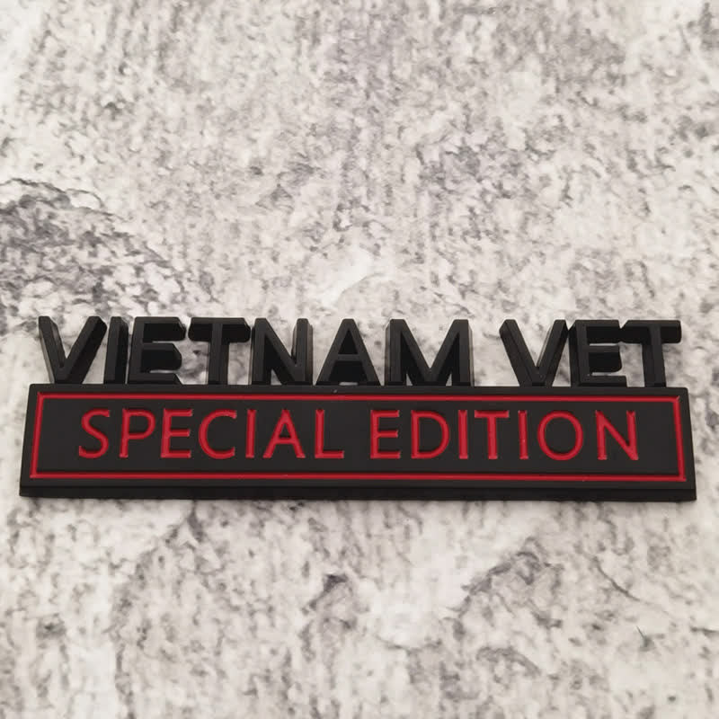 Pegatina de metal para coche con la edición de veteranos de Vietnam