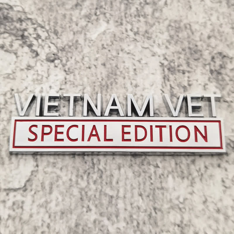 Pegatina de metal para coche con la edición de veteranos de Vietnam