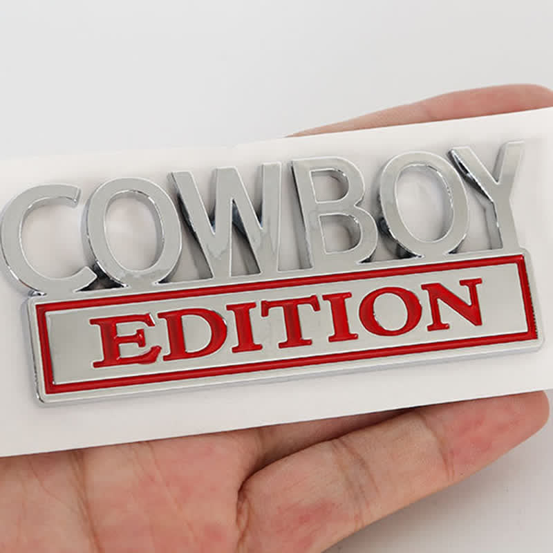 Emblema adhesivo para coche con diseño de ABS de la edición Cowboy.
