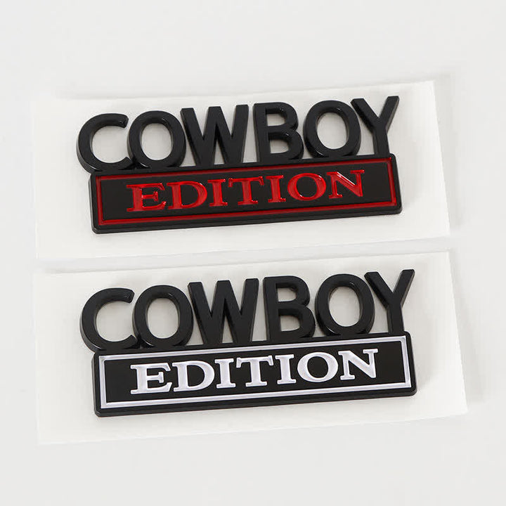 Emblema adhesivo para coche con diseño de ABS de la edición Cowboy.