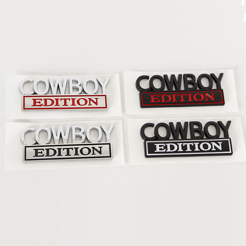 Emblema adhesivo para coche con diseño de ABS de la edición Cowboy.
