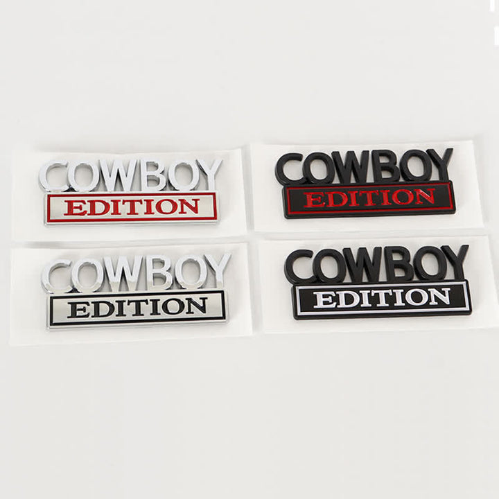 Emblema adhesivo para coche con diseño de ABS de la edición Cowboy.
