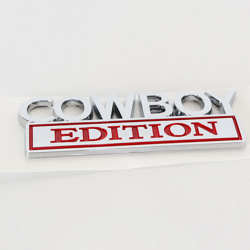 Emblema adhesivo para coche con diseño de ABS de la edición Cowboy.