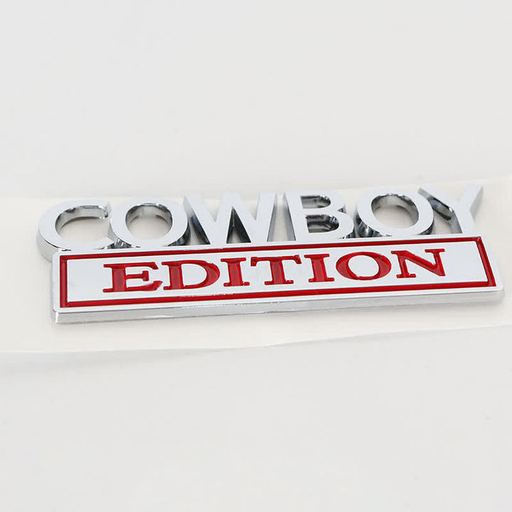 Emblema adhesivo para coche con diseño de ABS de la edición Cowboy.