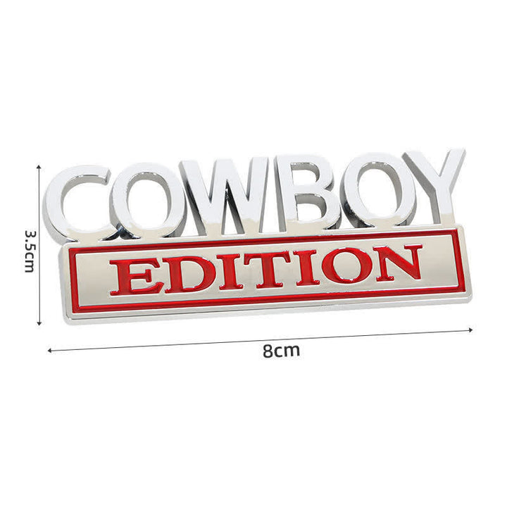 Emblema adhesivo para coche con diseño de ABS de la edición Cowboy.